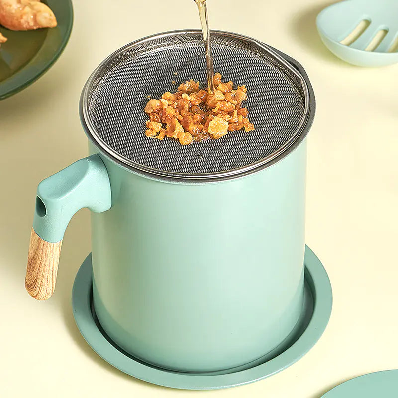 Japanese Oil Filter Pot for Kitchen Storage