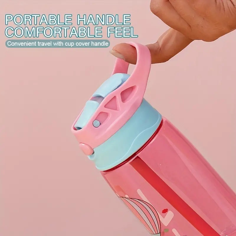 Portable Duckbill Straw Water Bottle - 1pc