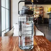 2L Unisex BPA-Free Water Bottle with Straw & Markers