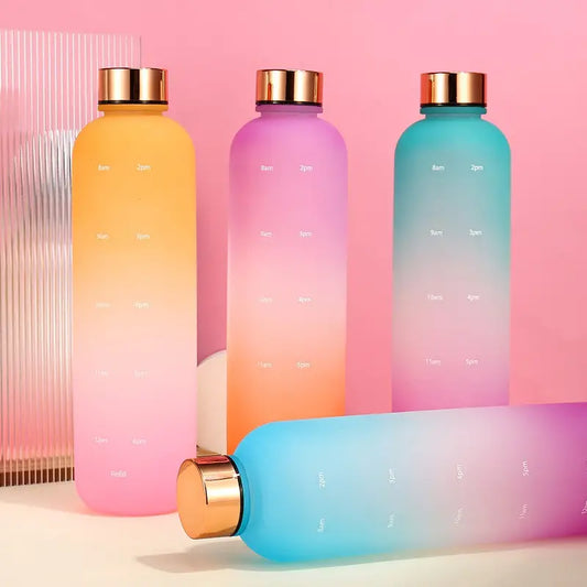 33.8oz Gradient Outdoor Fitness Plastic Water Bottle