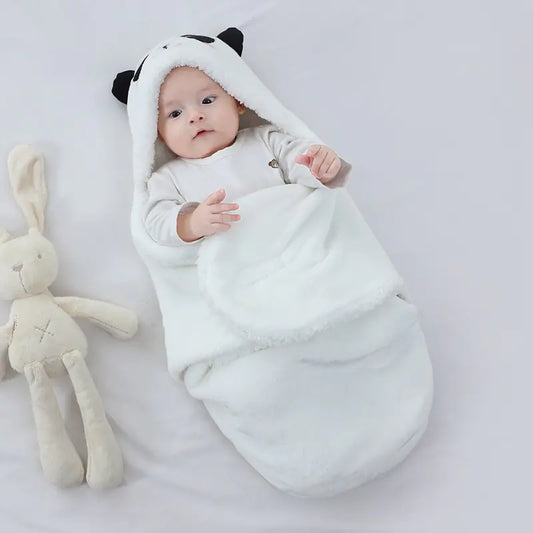 Newborn Baby Swaddle Blanket with Cartoon Design