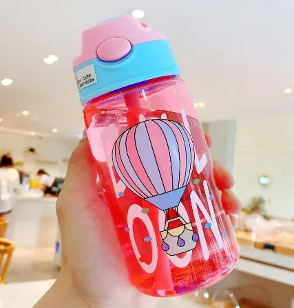 Portable Duckbill Straw Water Bottle - 1pc