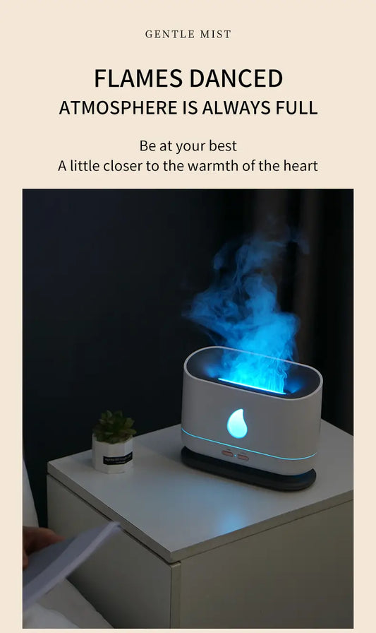 Flame Humidifier with Aromatherapy & Ambient Lighting