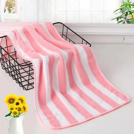 Striped Pattern Absorbent Hand Towel - 35x75cm
