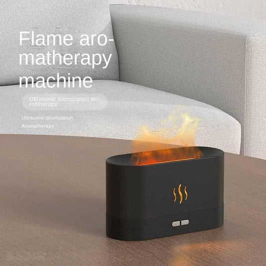 Creative Flame Aromatherapy Machine with Seven-Color Humidifier